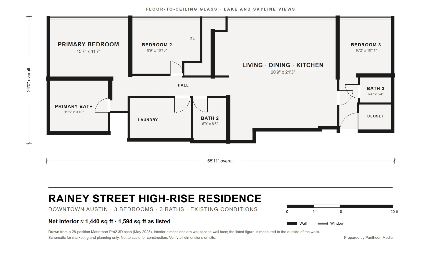 Floor plan: Rainey Street High-Rise
